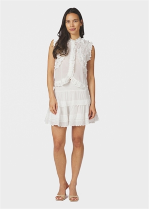 Celia ruffle top White Neo Noir 